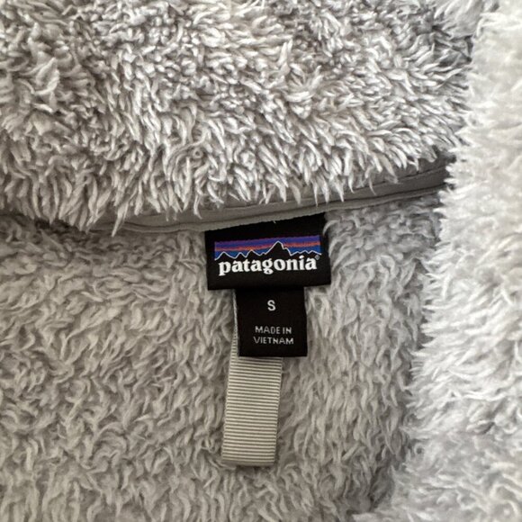 Patagonia Los Gatos Sherpa Fleece Pullover Jacket Gray Women's 1/4 Zip Size S - Picture 4 of 5
